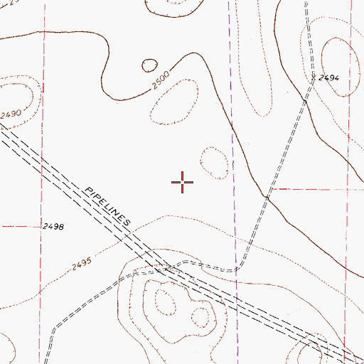 Topographic Map of Eldorado West Division, TX