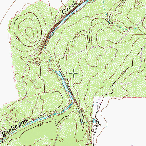 Topographic Map of Eola-Paint Rock Division, TX