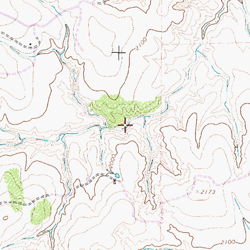 Topographic Map of Estelline Division, TX