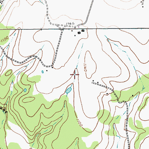 Topographic Map of Evant Division, TX
