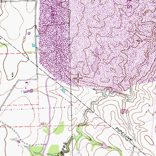 Topographic Map of Fairfield Division, TX