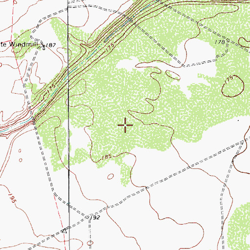 Topographic Map of Falfurrias Division, TX