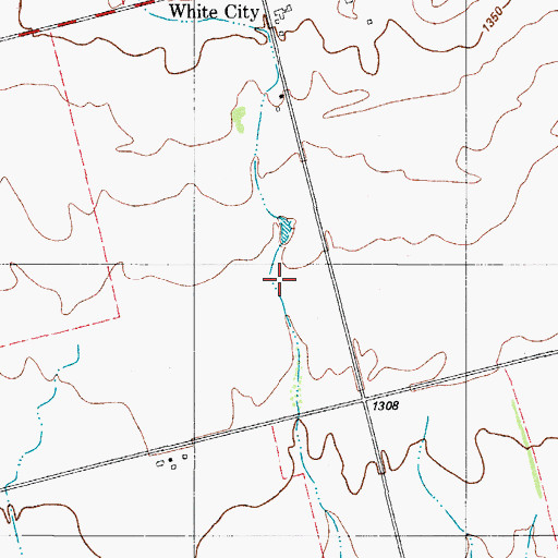 Topographic Map of Fargo-Odell Division, TX