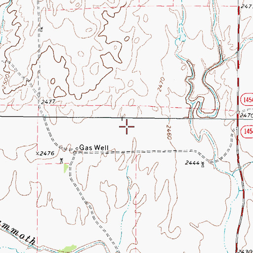 Topographic Map of Follett Division, TX
