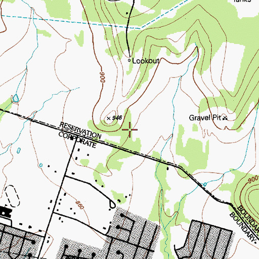 Topographic Map of Fort Hood Division, TX