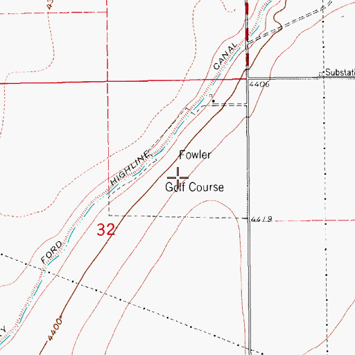 Topographic Map of Fowler Golf Course (historical), CO