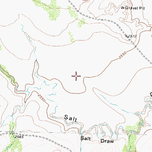 Topographic Map of Gail North Division, TX