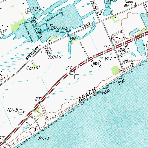 Topographic Map of Galveston Division, TX