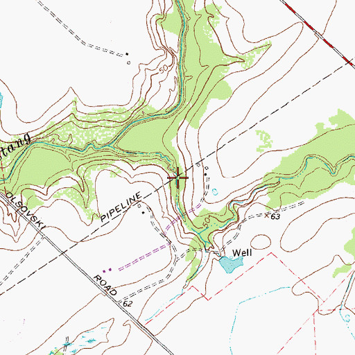 Topographic Map of Ganado Division, TX