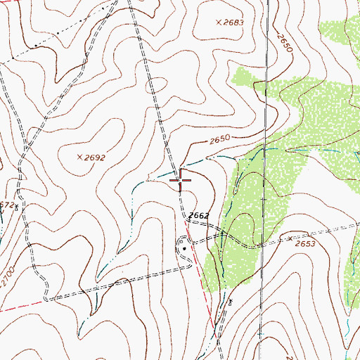 Topographic Map of Garden City North Division, TX