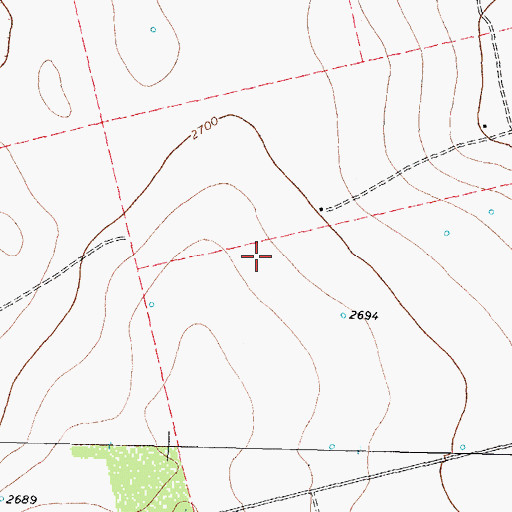 Topographic Map of Garden City South Division, TX