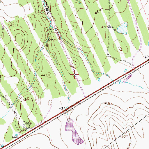 Topographic Map of Gause-Milano Division, TX