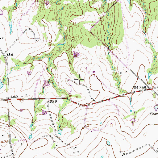 Topographic Map of Gay Hill-Independence Division, TX