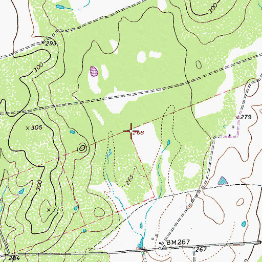 Topographic Map of Gonzales Division, TX