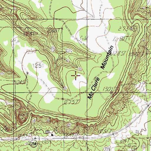 Topographic Map of Graford Division, TX