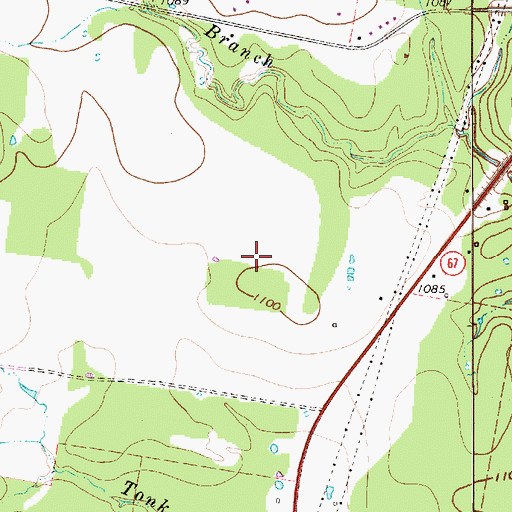 Topographic Map of Graham Division, TX
