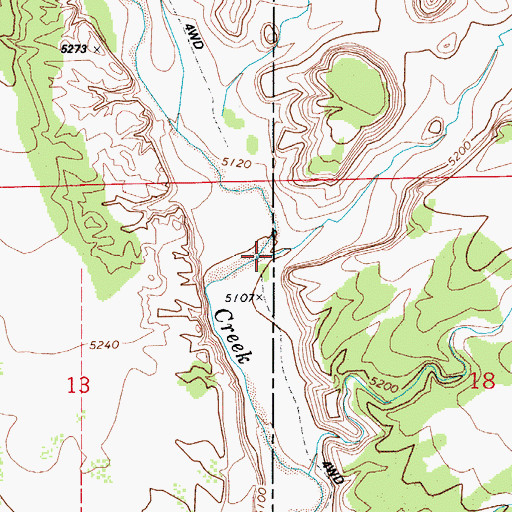 Topographic Map of Pierce Gulch, CO