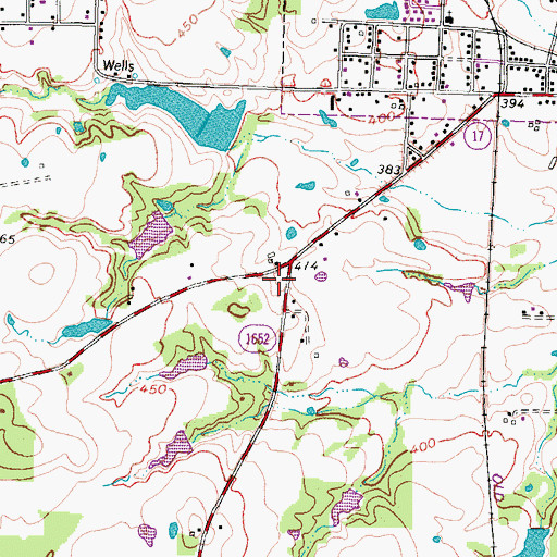 Topographic Map of Grand Saline Division, TX