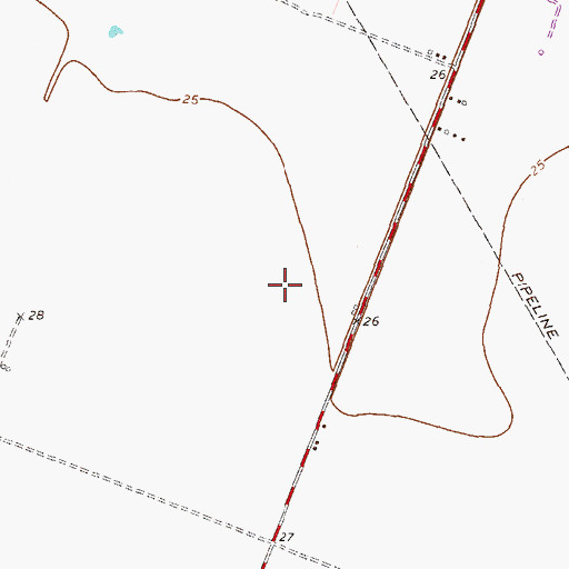 Topographic Map of Portland-Gregory Division, TX