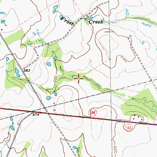 Topographic Map of Groesbeck Division, TX