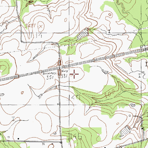 Topographic Map of Hallsville Division, TX