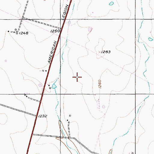 Topographic Map of Hamilton Division, TX