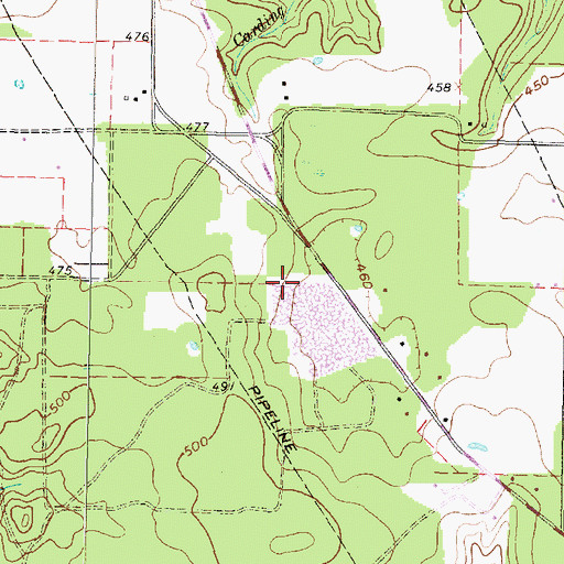 Topographic Map of Hawkins Division, TX