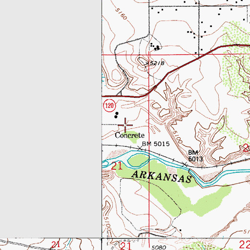Topographic Map of Concrete, CO
