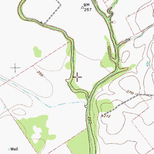 Topographic Map of Hearne Division, TX