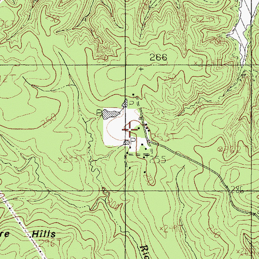 Topographic Map of Hemphill Division, TX