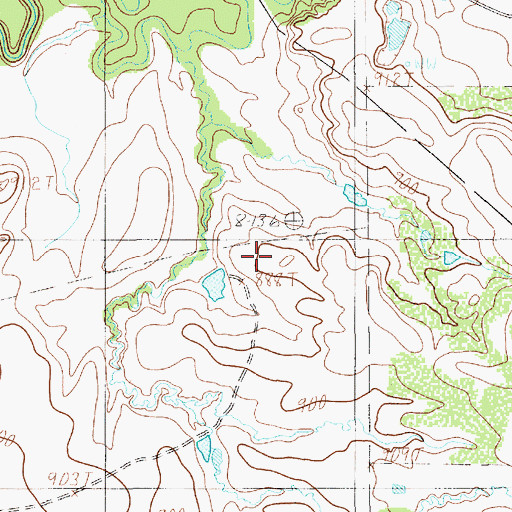 Topographic Map of Henrietta Division, TX