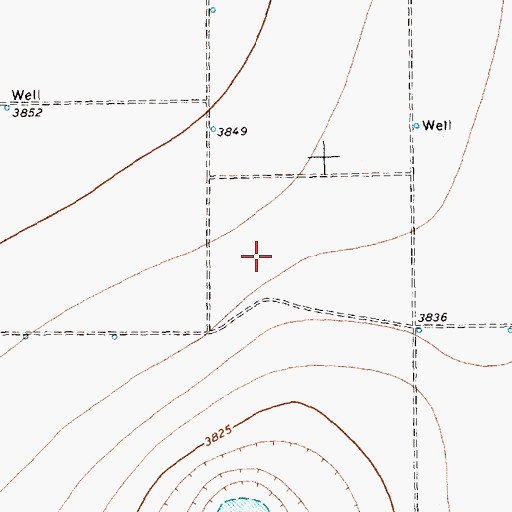 Topographic Map of Hereford East Division, TX