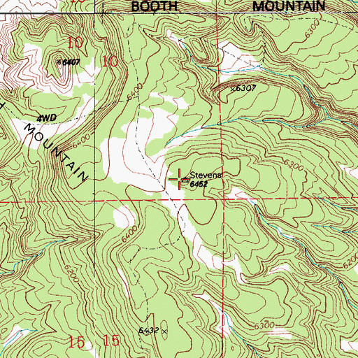 Topographic Map of Booth Mountain, CO