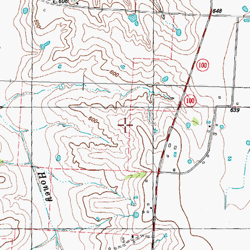 Topographic Map of Honey Grove Division, TX
