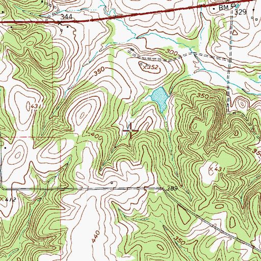 Topographic Map of Hughes Springs-Avinger Division, TX