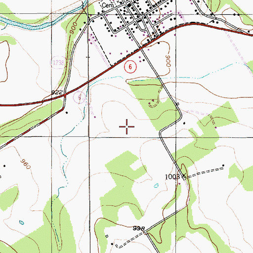 Topographic Map of Iredell Division, TX
