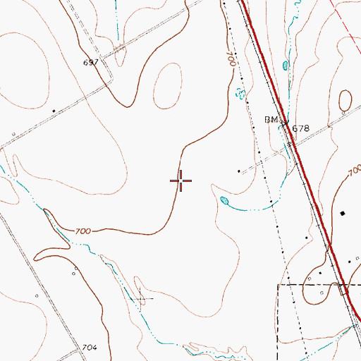 Topographic Map of Itasca Division, TX
