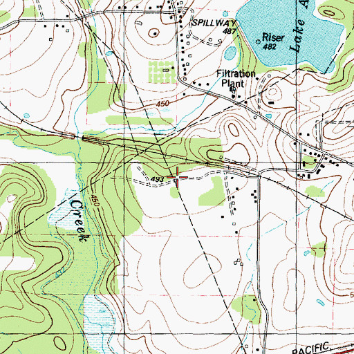 Topographic Map of Jacksonville Division, TX