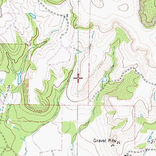 Topographic Map of Jim Ned Division, TX