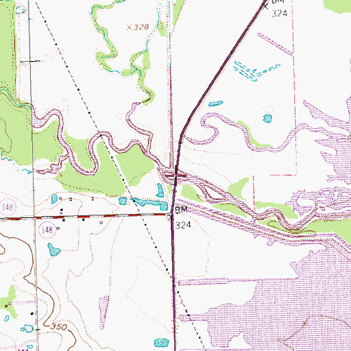 Topographic Map of Kemp-Mabank Division (historical), TX