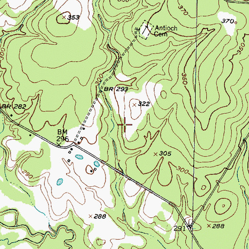 Topographic Map of Kennard-Ratcliff Division, TX
