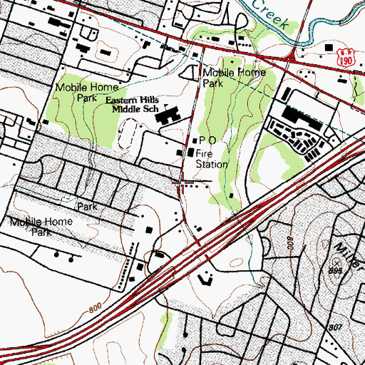 Topographic Map of Killeen Division, TX