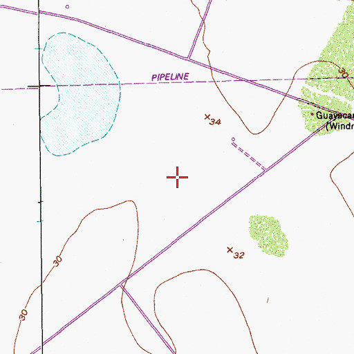 Topographic Map of Kingsville Division, TX