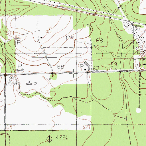 Topographic Map of Kountze Division, TX