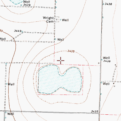 Topographic Map of Kress Division, TX