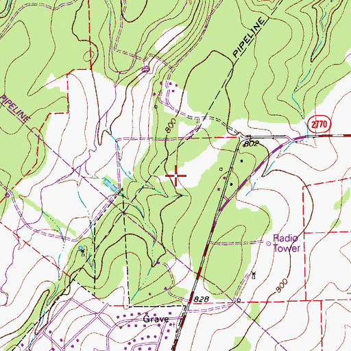 Topographic Map of Kyle-Buda Division, TX