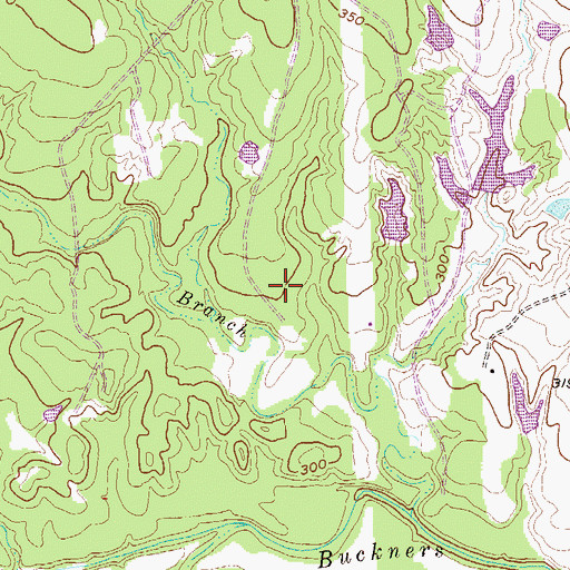 Topographic Map of La Grange West Division, TX