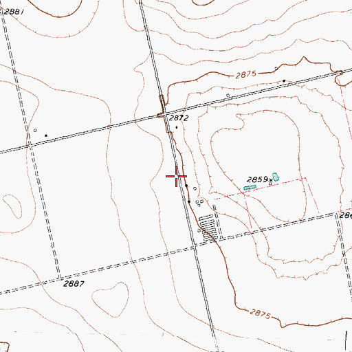 Topographic Map of Lamesa Southeast Division, TX