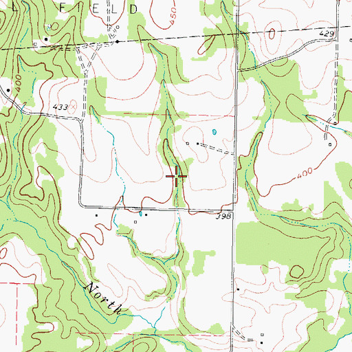 Topographic Map of Leesburg-Newsome Division, TX