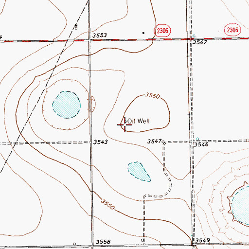Topographic Map of Levelland Division, TX